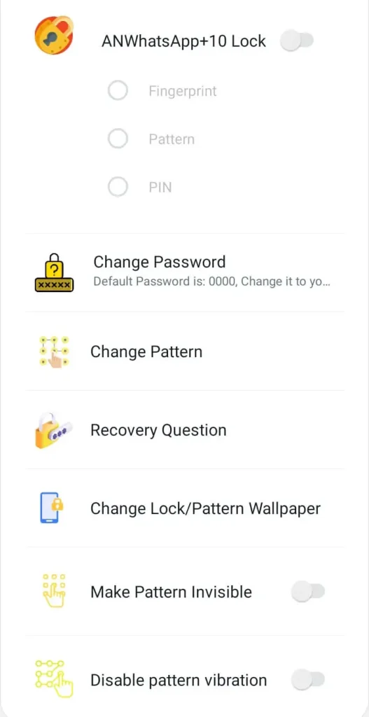 AN WhatsApp Lock and Privacy setting