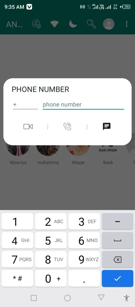 send message to any number without saving it AN WhatsApp